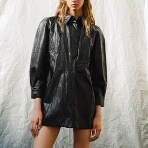 Zara Faux Leather Mini Dress
